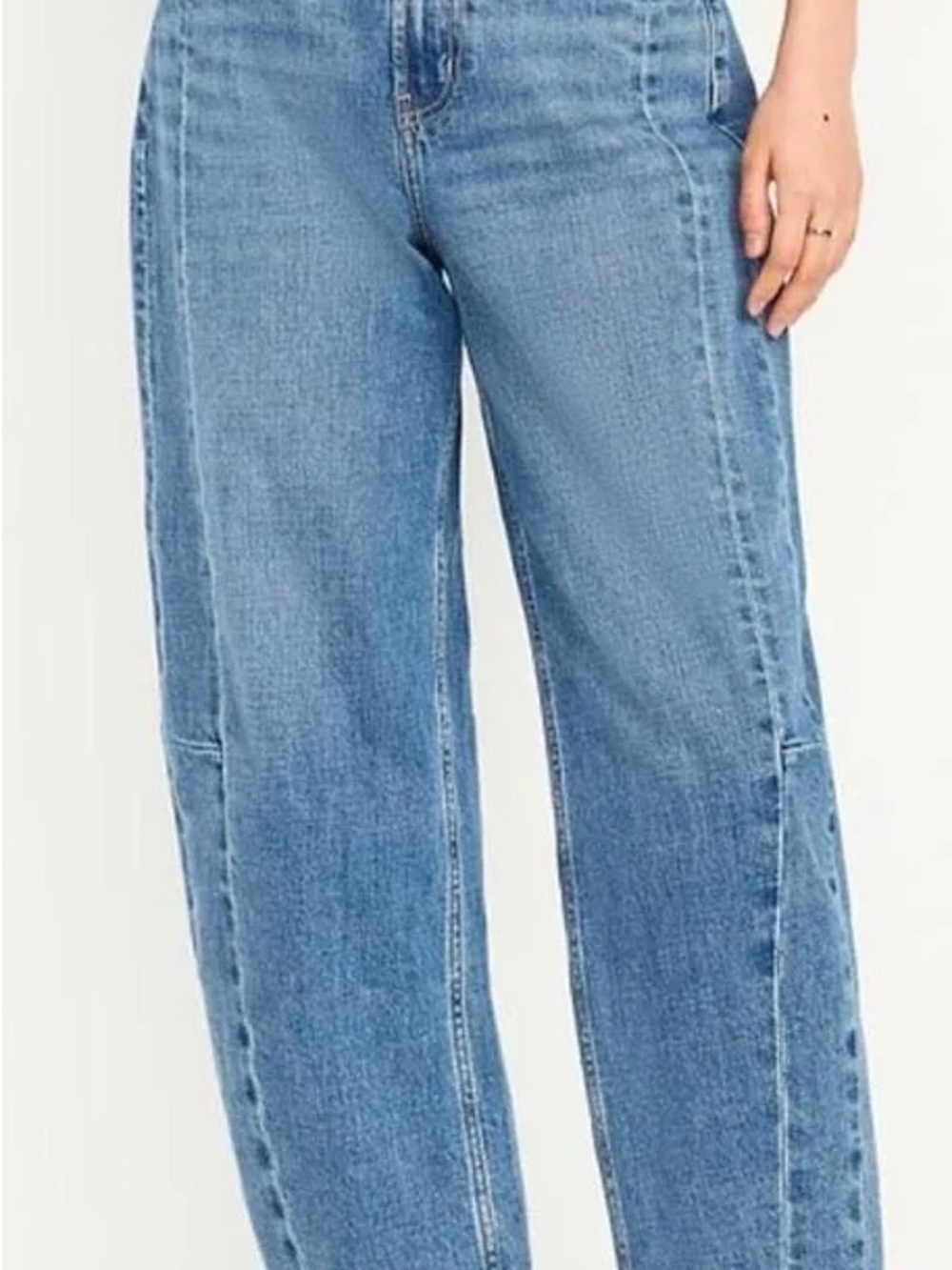 Old Navy High-Waisted Barrel Ankle Jeans - Medium Wash 10T